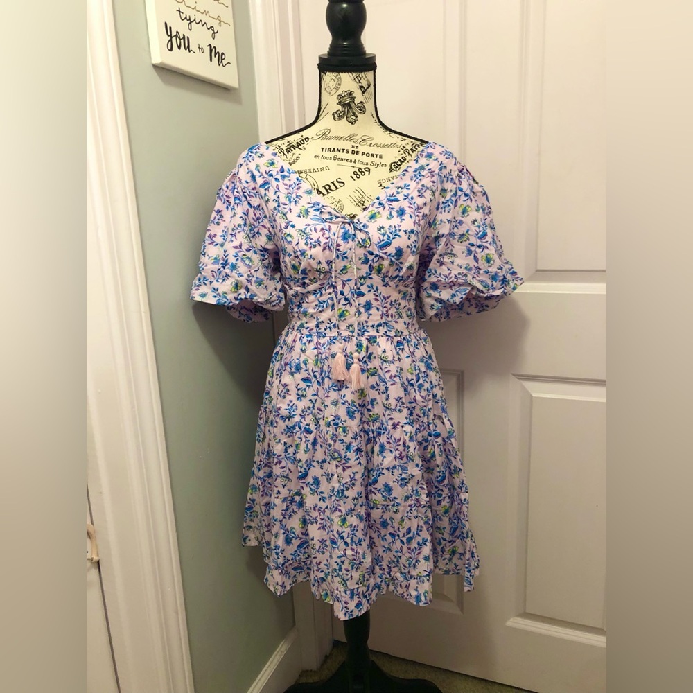 Lavender Floral Dress
